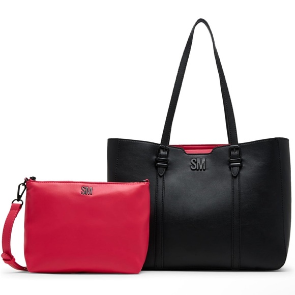 Steve Madden Handbags - New! Steve Madden Women's Black Bdusk Tote &  Mini Crossbody Bag